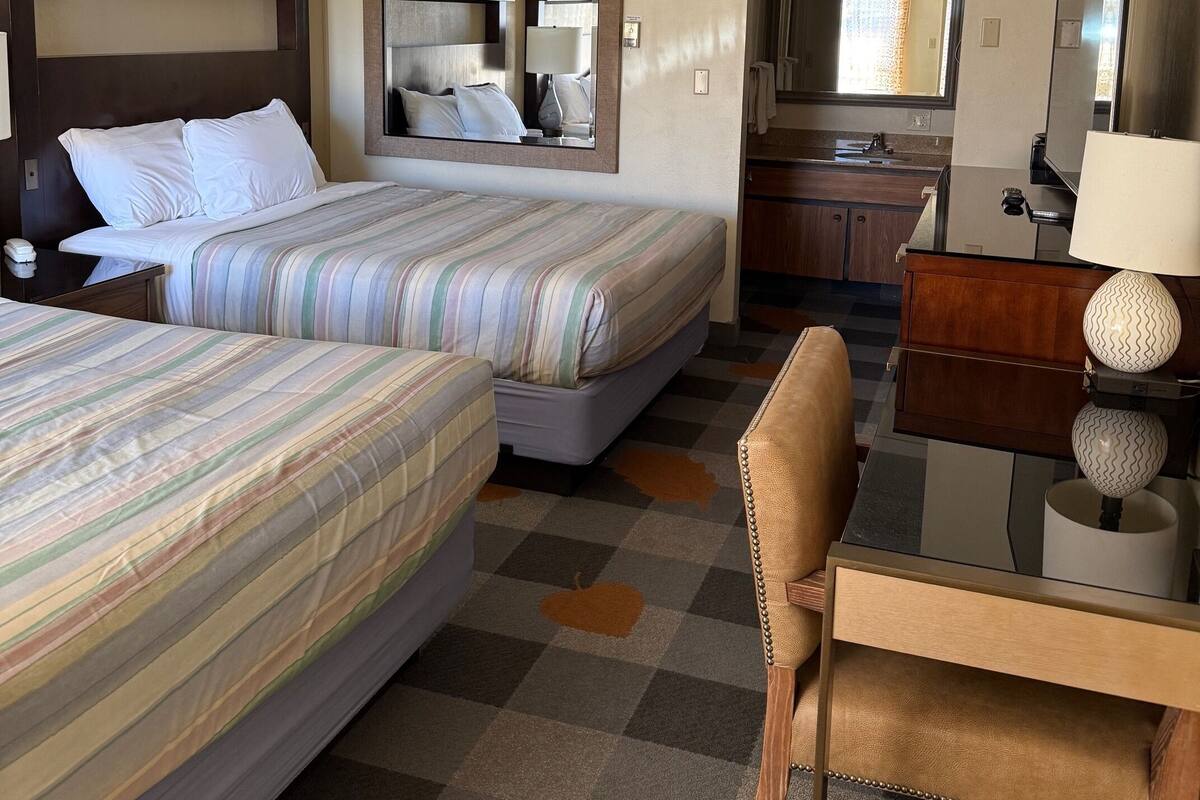 Deluxe Double Room, 2 Queen Beds | Blackout curtains, free WiFi, bed sheets