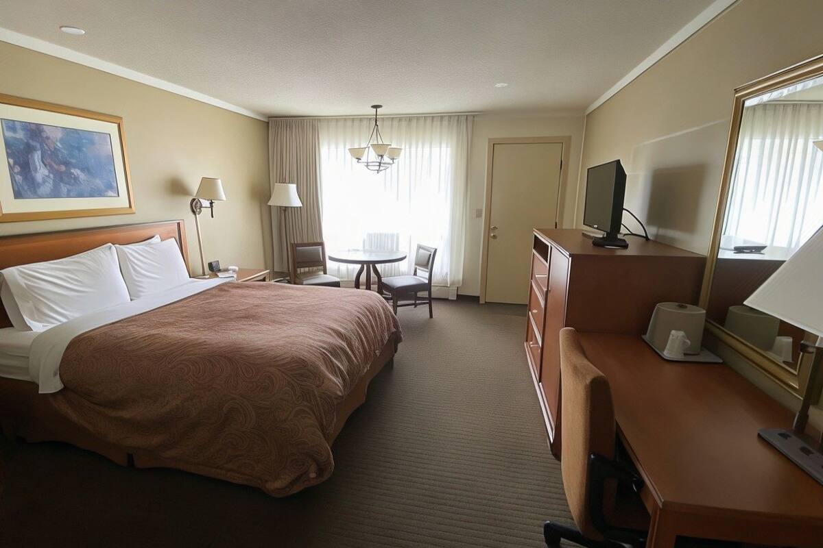 Blackout drapes, WiFi (free), bed sheets