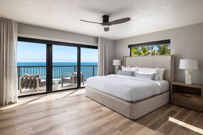 Villa, 3 habitaciones, frente al mar | Ropa de cama de alta calidad y decoración individual