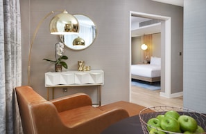 In-room safe, desk, laptop workspace, blackout drapes