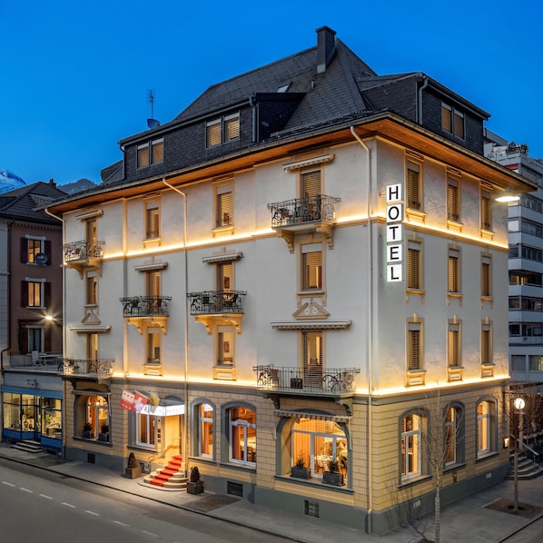 Front of property – evening/night