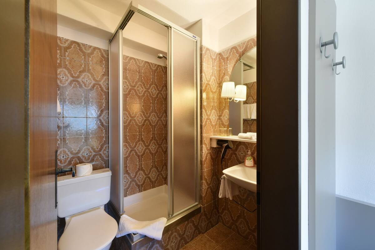 double room | bathroom | hair dryer, towels