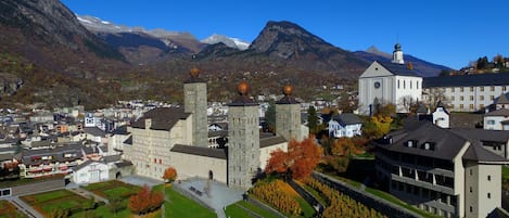 Vue depuis lâhĂ©bergement