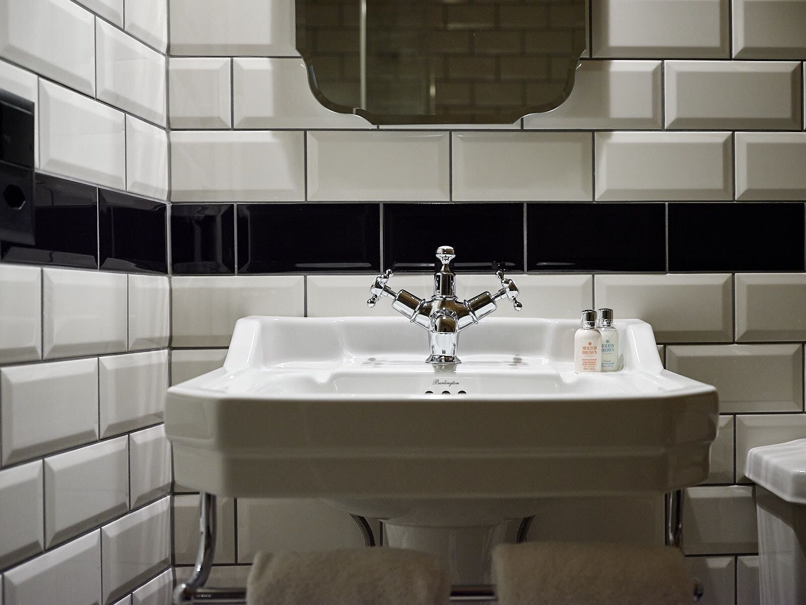 standard double room | bathroom | designer toiletries, hair dryer, towels, soap