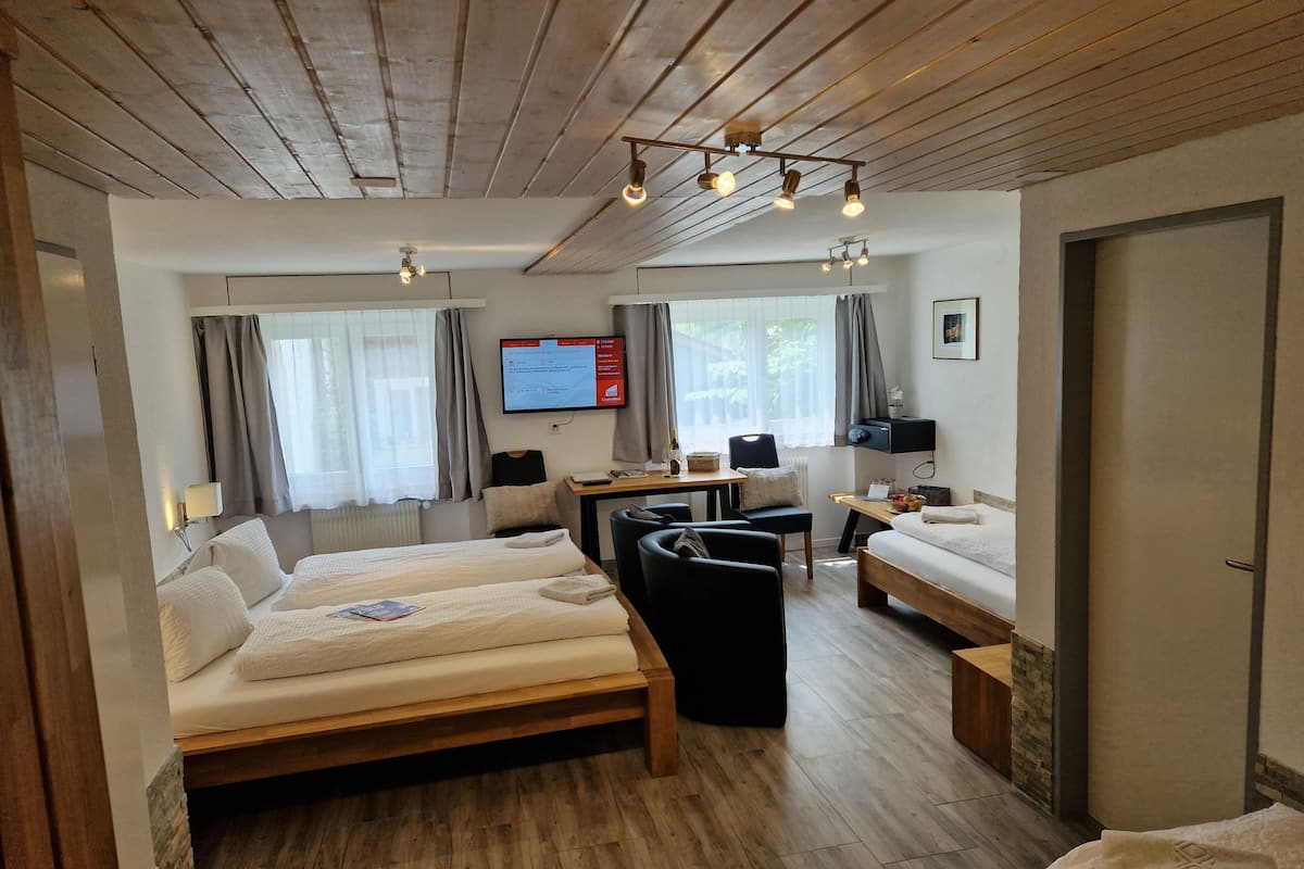 family quadruple room, 1 bedroom, non smoking, mountainside | 1 bedroom, in-room safe, desk, blackout curtains