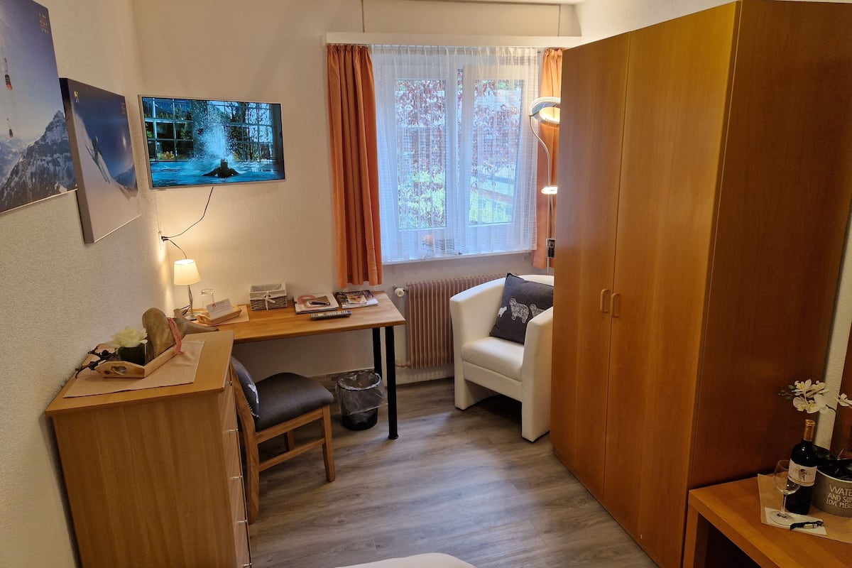 standard single room, 1 bedroom, non smoking, mountainside | 1 bedroom, in-room safe, desk, blackout curtains