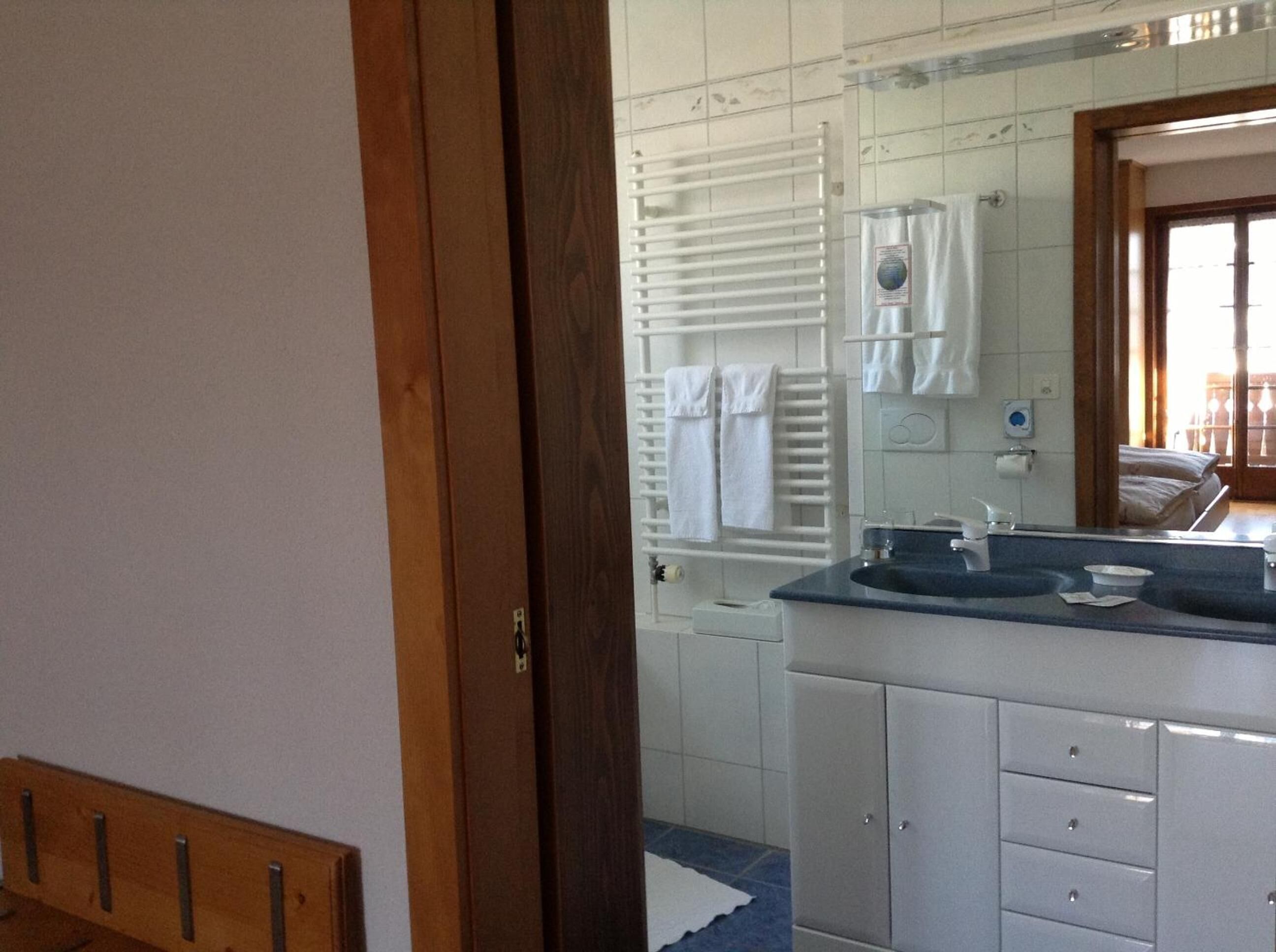 shower, free toiletries, towels, soap