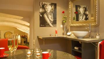 Double Room, Private Bathroom (Loveroom Deluxe) | Living area | Flat-screen TV