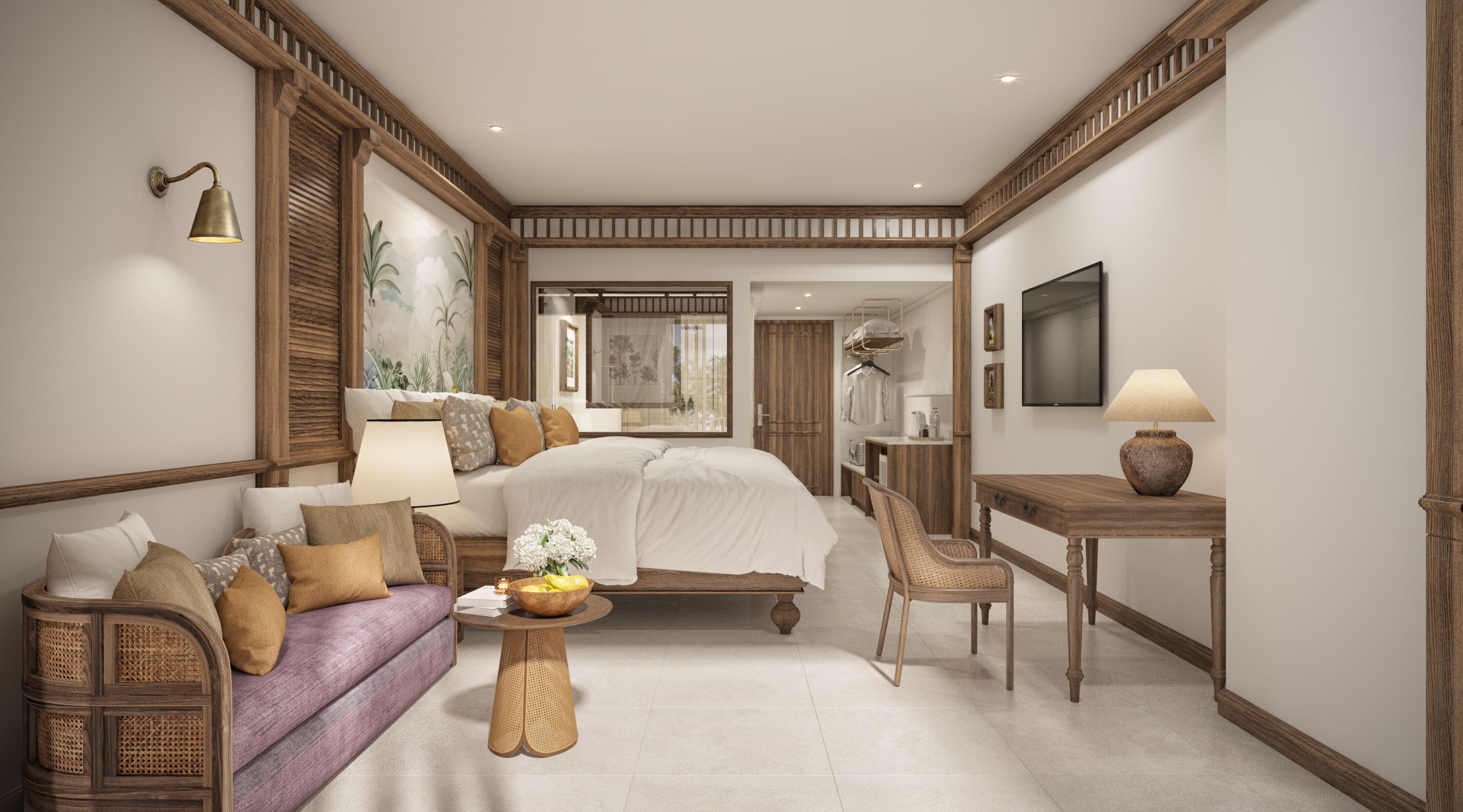 Executive kamer | Een minibar, een kluis op de kamer, individueel gemeubileerd, een bureau