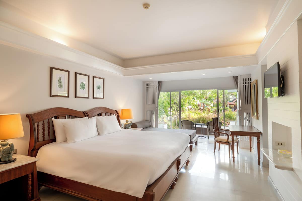 Kamar Deluks, teras, area taman | Pemandangan taman