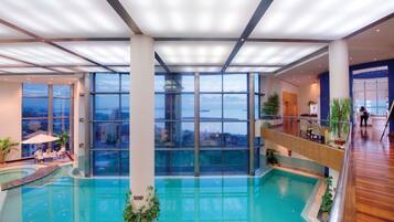 Indoor pool, outdoor pool, pool cabanas (surcharge)