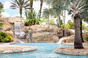 11 outdoor pools, open 8:00 AM to 11:00 PM, pool umbrellas, sun loungers - Reunion Resort & Golf Club (Kissimmee)