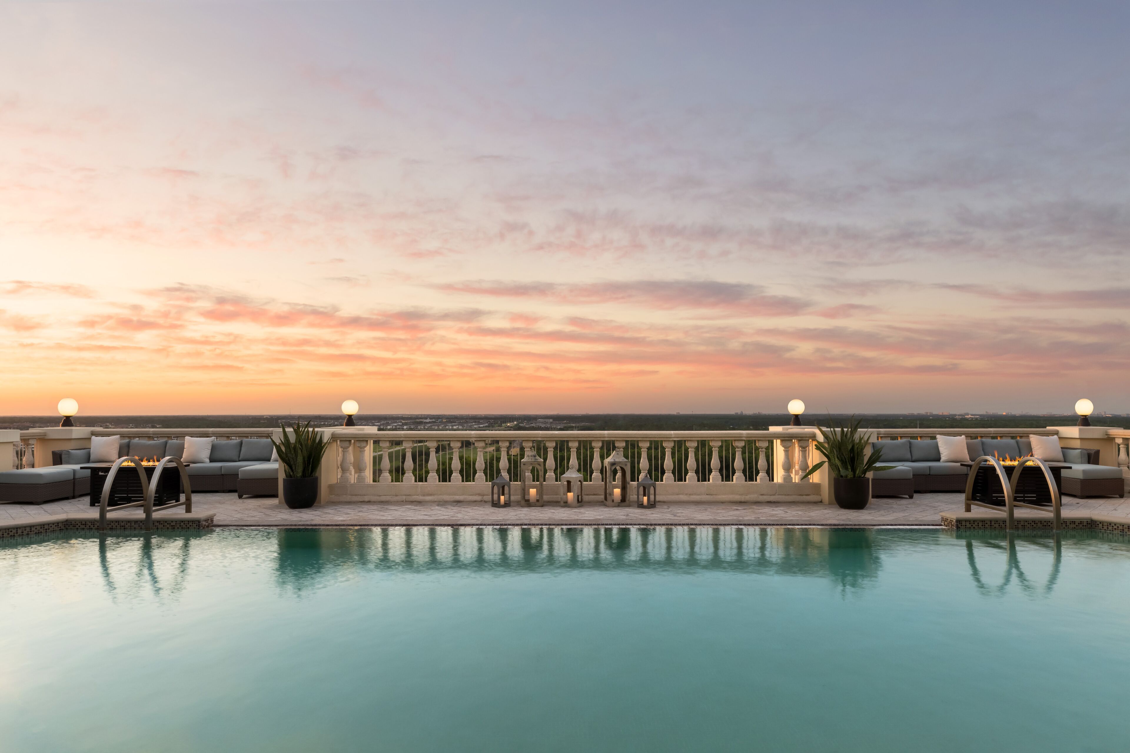11 outdoor pools, open 8:00 AM to 11:00 PM, pool umbrellas, sun loungers