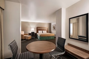 Room, 1 King Bed, Non Smoking | Individually furnished, desk, laptop workspace, blackout curtains