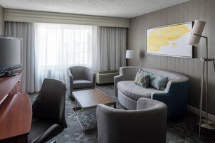 42-inch flat-screen TV with cable channels, TV