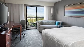 Room, 1 King Bed with Sofa bed, Pool View (Balcony) | Premium bedding, in-room safe, desk, laptop workspace