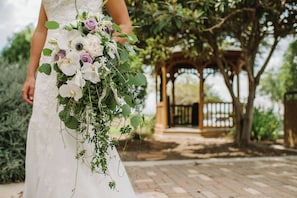 Outdoor wedding area