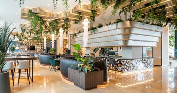 Lobby lounge, pool views, open daily