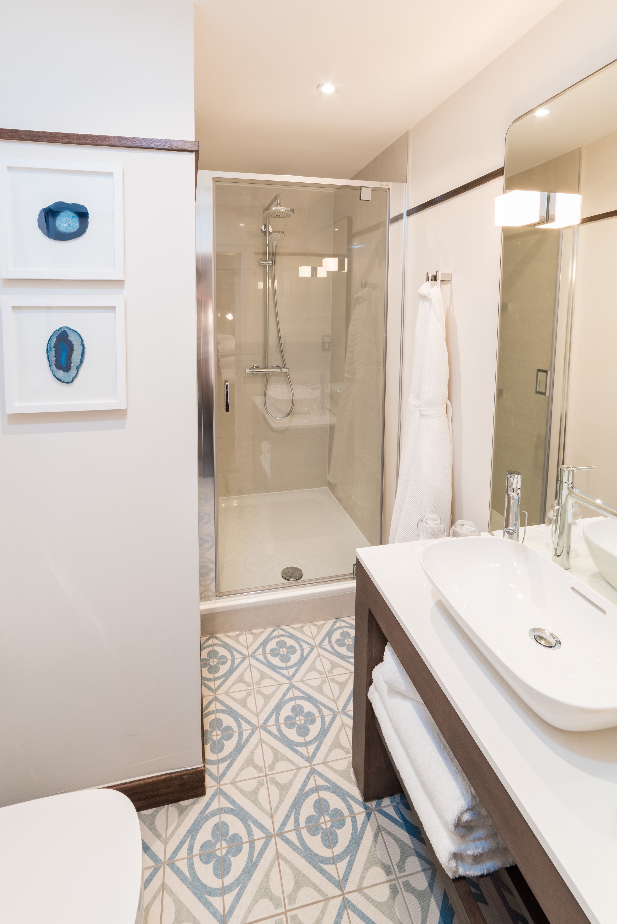 free toiletries, hair dryer, bathrobes, slippers