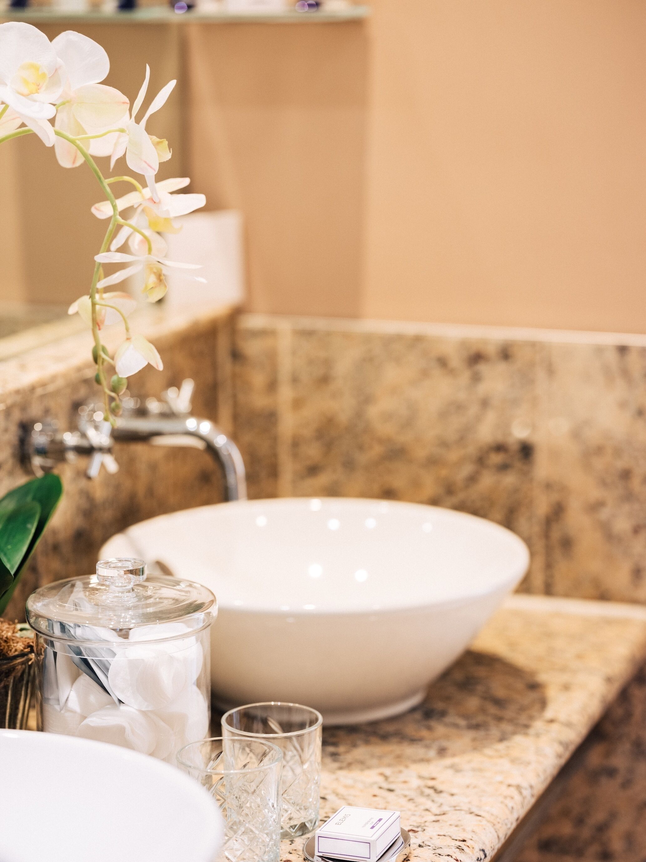 free toiletries, hair dryer, bathrobes, slippers