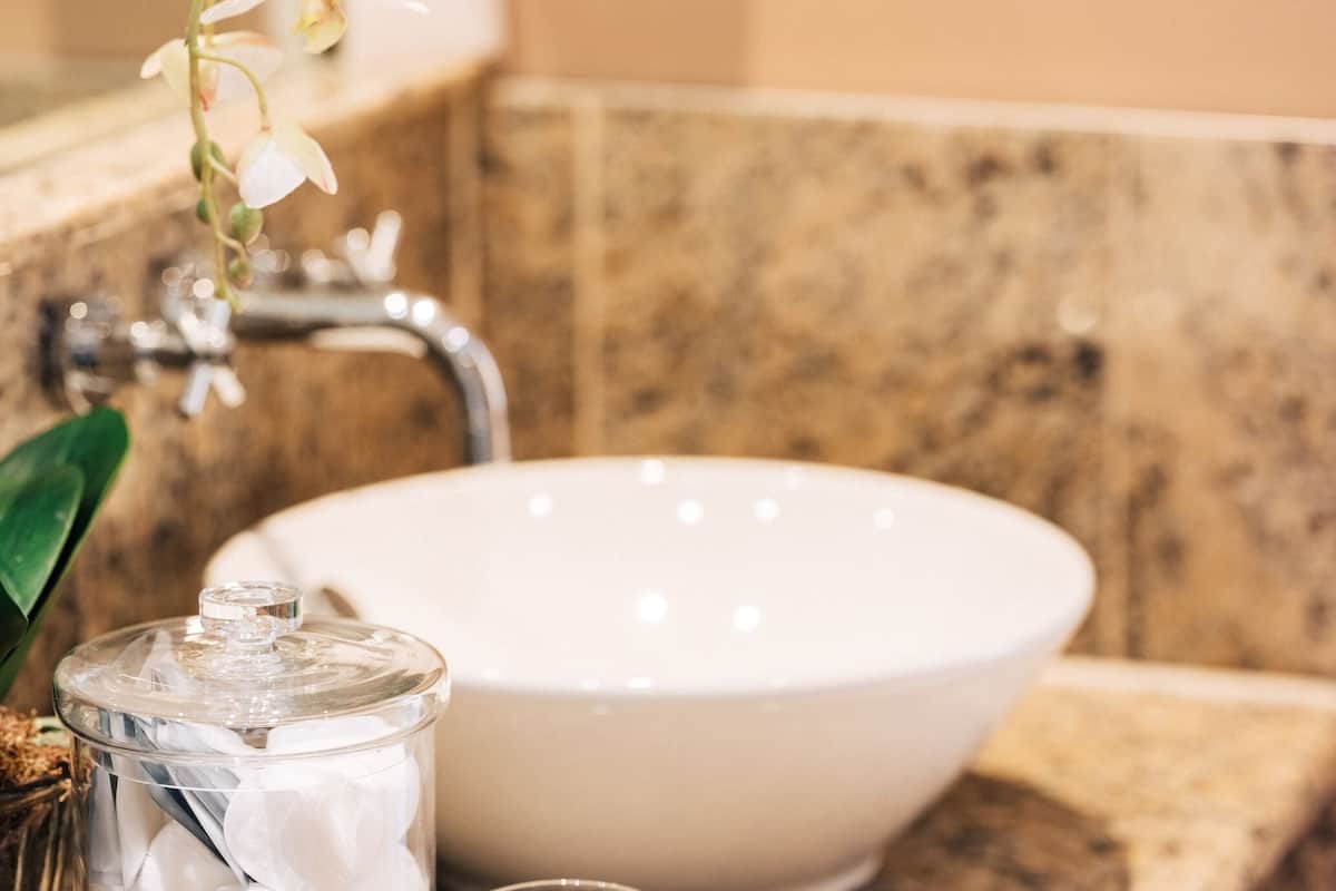 free toiletries, hair dryer, bathrobes, slippers