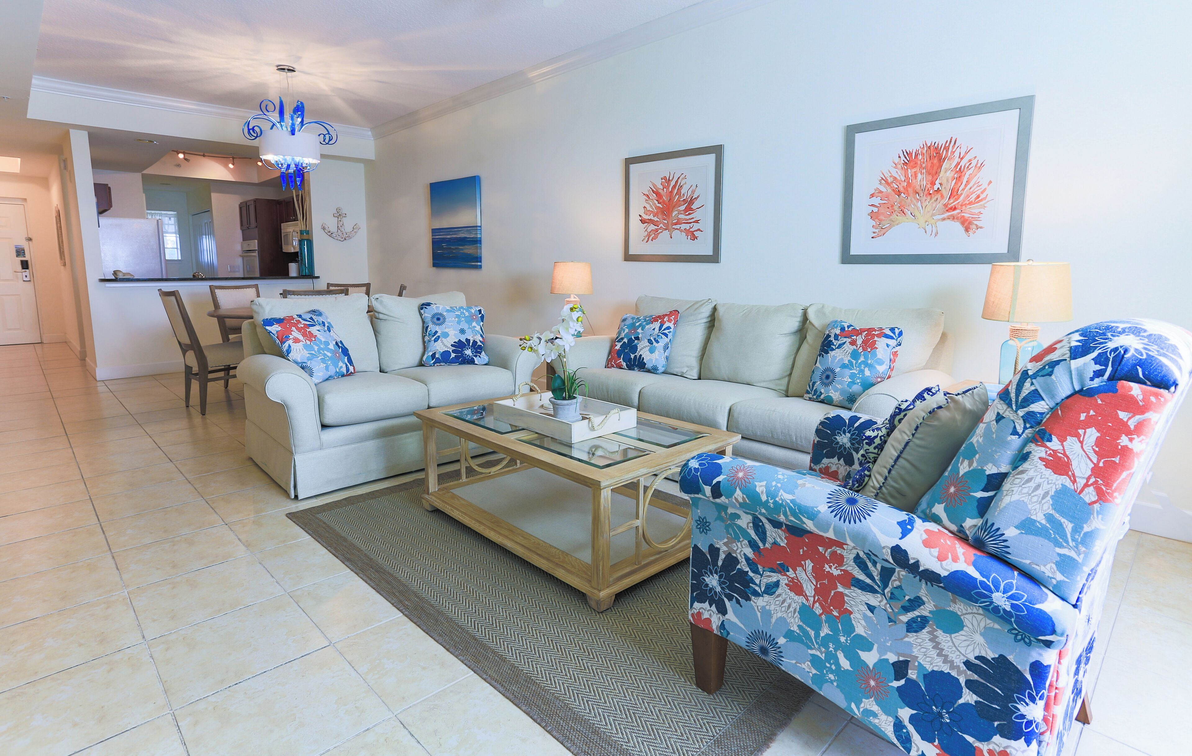 Condo, 2 Bedrooms (Condo in the Yacht Harbor, w/view) | Living area | 27-inch TV with digital channels, DVD player