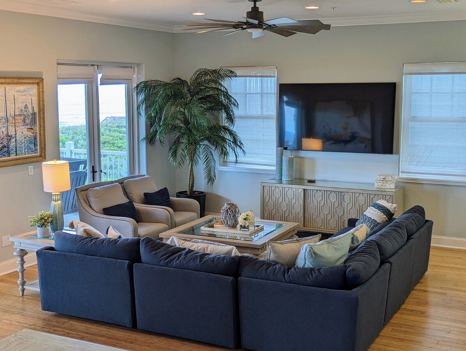 House, Multiple Beds, Oceanfront (Cinnamon Beach) | Living area | 27-inch TV with digital channels, DVD player