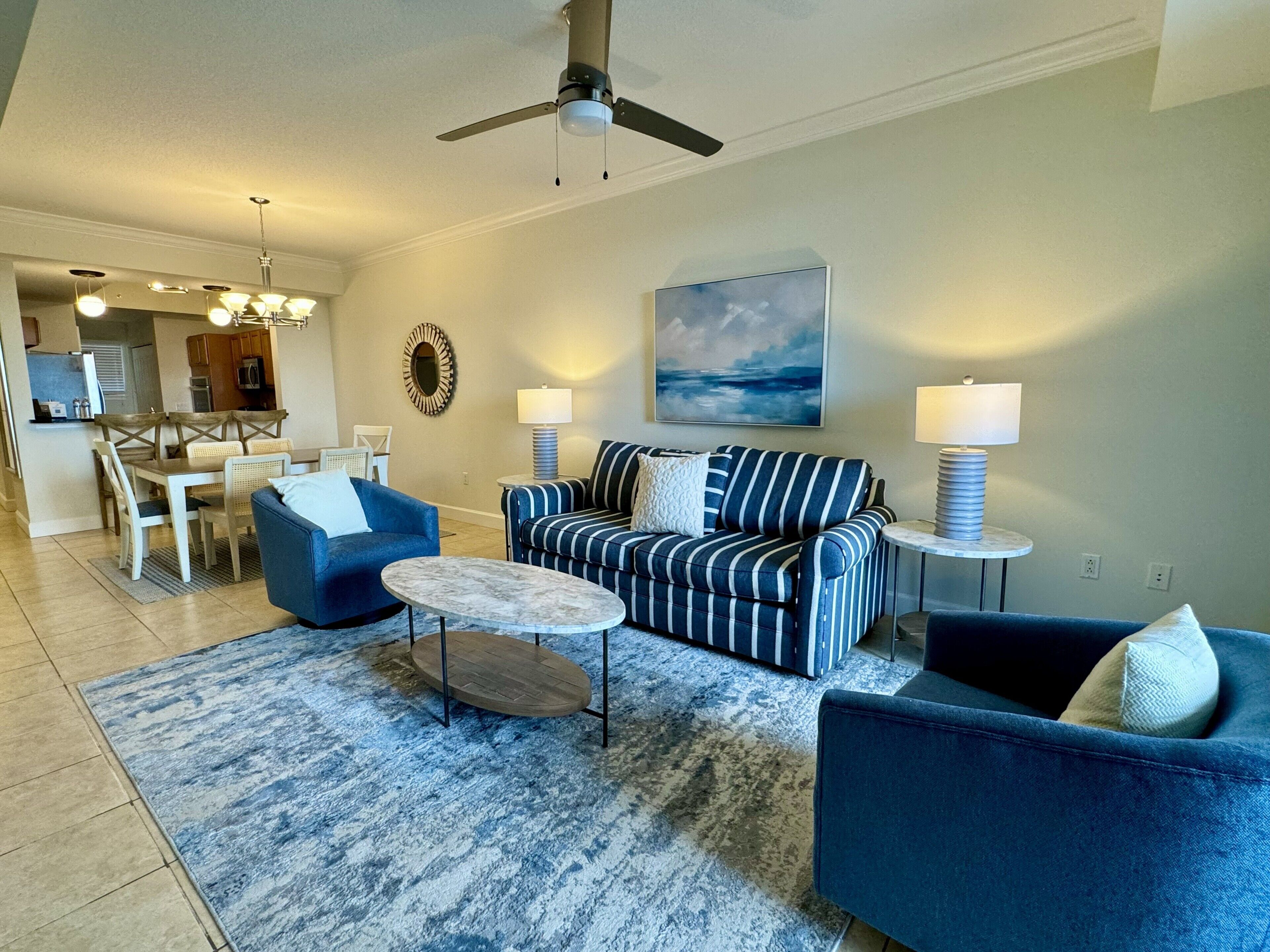 Condo, 2 Bedrooms (Condo in the Yacht Harbor, w/view) | Living area | 27-inch TV with digital channels, DVD player