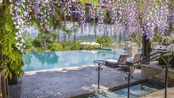 Indoor pool, seasonal outdoor pool, sun loungers