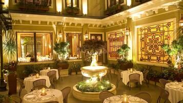 Breakfast, lunch, dinner served; international cuisine, garden views