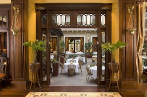 Breakfast, lunch, dinner served; international cuisine, garden views