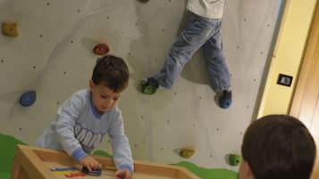 Children can climb and practice their skills on this interactive wall.