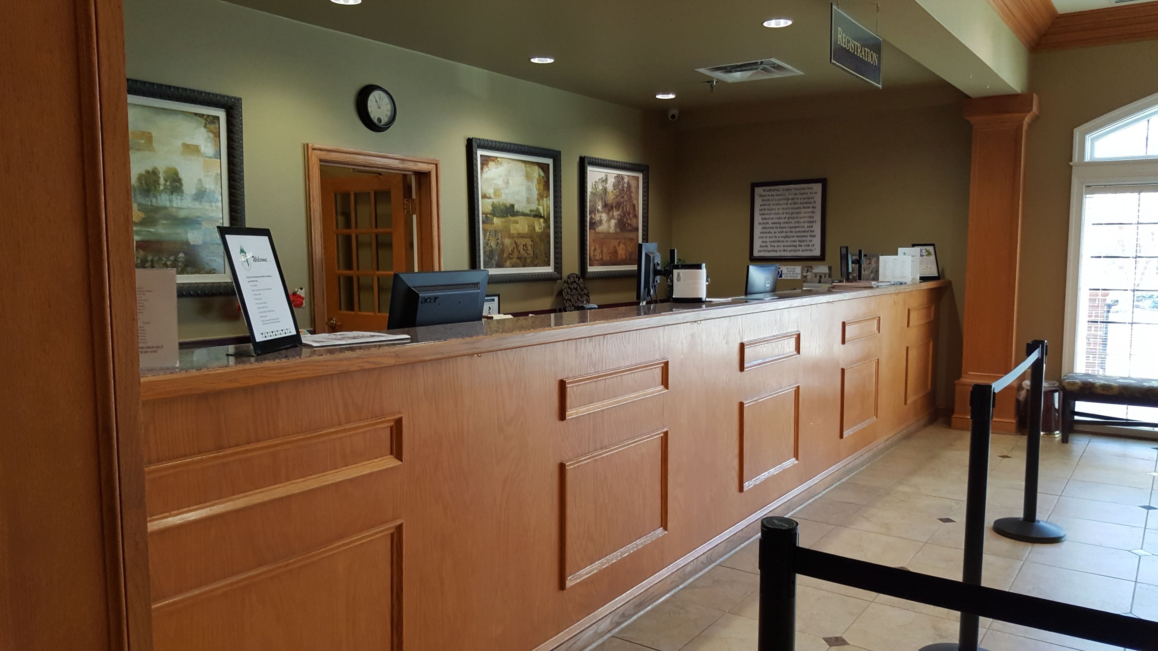 check-in/check-out kiosk