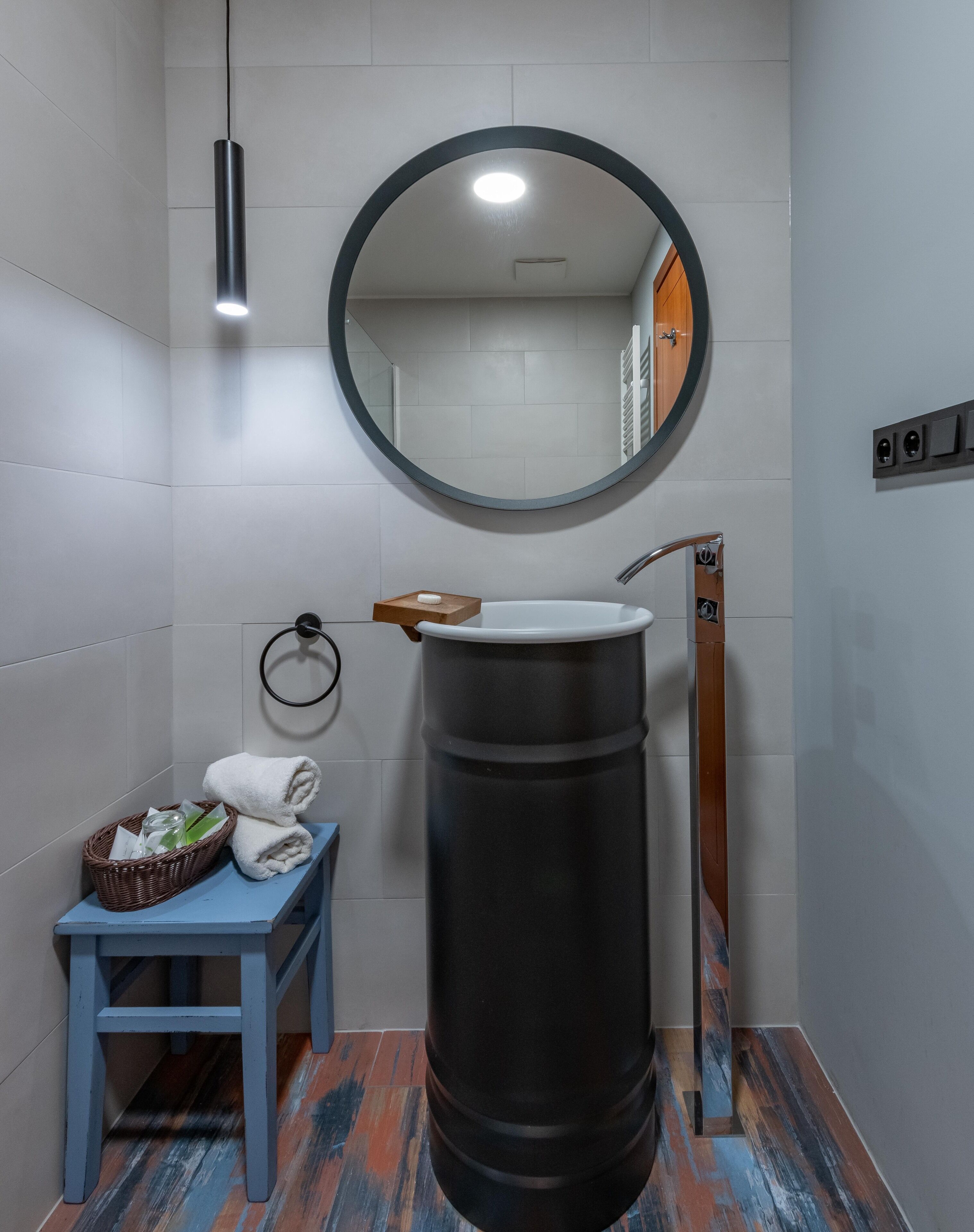 junior studio suite | bathroom | designer toiletries, hair dryer, bathrobes, towels