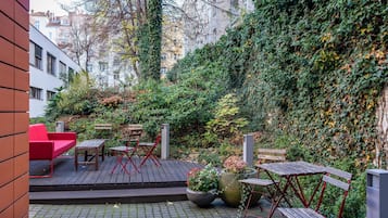 Outdoor banquet area