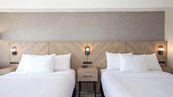 Standard Room, 2 Queen Beds | 1 bedroom, desk, laptop workspace, blackout drapes