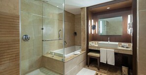 Jetted bath, hair dryer