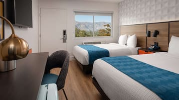 Desk, laptop workspace, blackout drapes, free WiFi