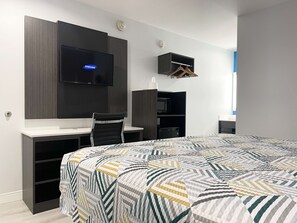 Blackout curtains, free WiFi, bed sheets