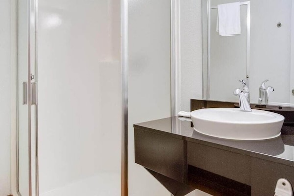 Hair dryer, towels, toilet paper
