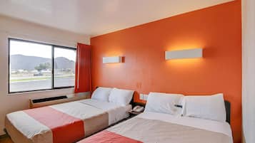 Blackout curtains, free WiFi, bed sheets