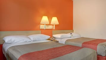 Desk, free WiFi, bed sheets