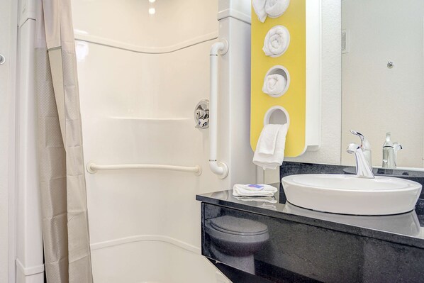 Dusche, Handtücher, Seife