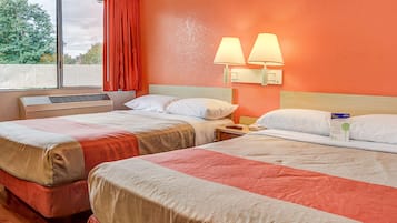 Desk, free WiFi, bed sheets