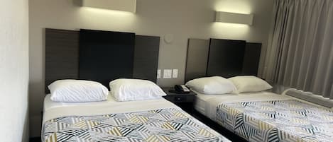 Desk, free WiFi, bed sheets