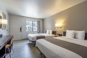 Deluxe Room, 2 Double Beds, Non Smoking, Refrigerator & Microwave | Free WiFi, bed sheets