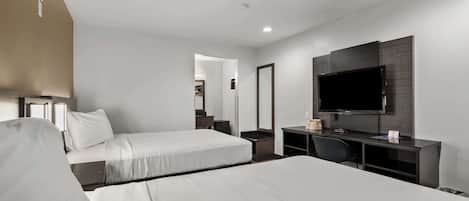 Laptop workspace, blackout drapes, free WiFi, bed sheets