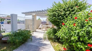 Outdoor banquet area