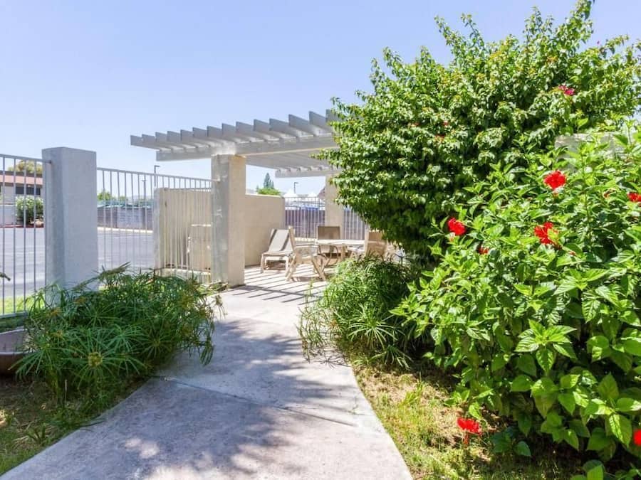 Outdoor banquet area