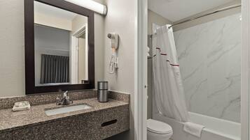 Towels, soap, shampoo, toilet paper